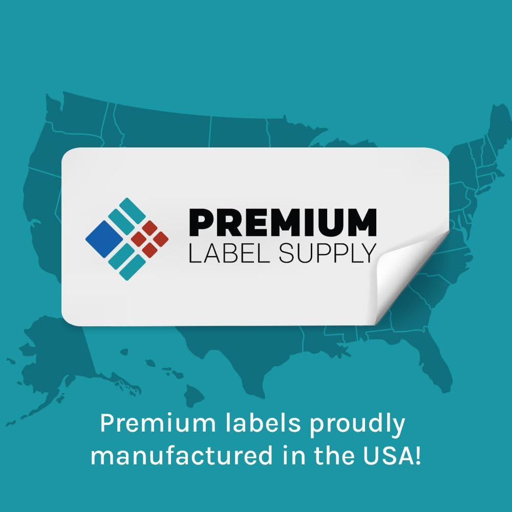 Premium Label Supply Glossy White Sticker Paper – 8.5" x 11" Full Sheet Labels – Laser Printers Only – 10 Sheets - Letter Size