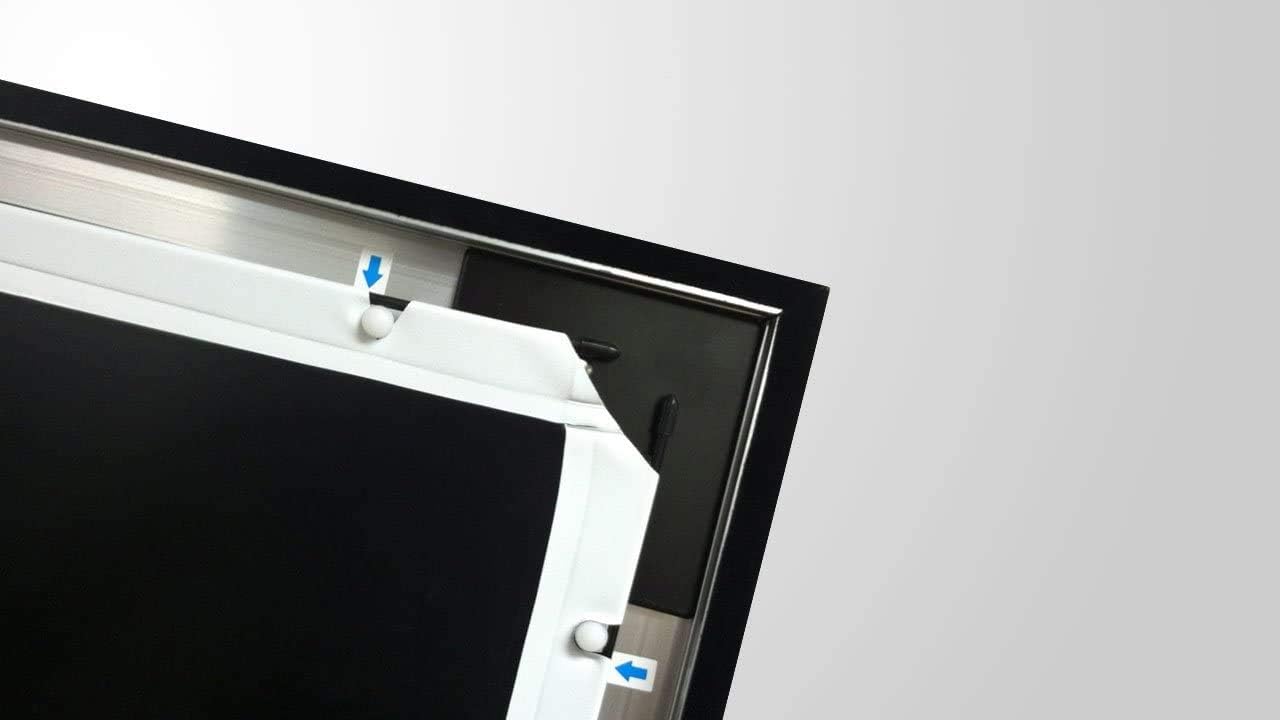 Silver Ticket Products STR Series 6 Piece Home Theater Fixed Frame 4K / 8K Ultra HD, HDTV, HDR & Active 3D Movie Projection Screen, 16:10 Format, 93" Diagonal, White Material STR-161093