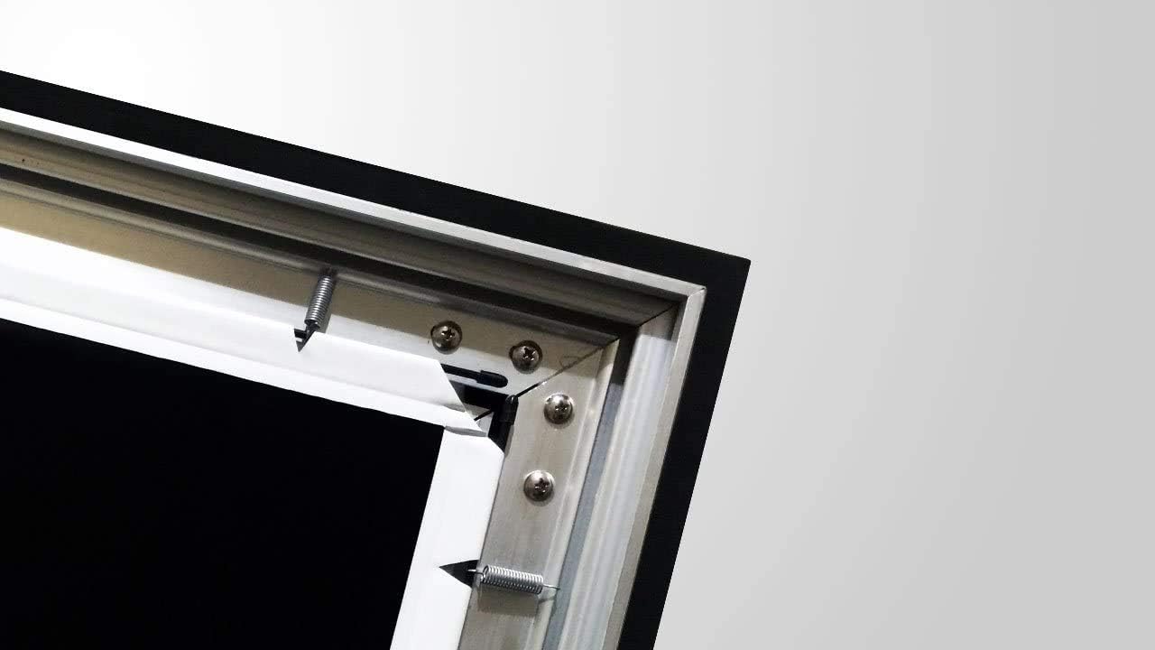 Silver Ticket Products STR Series 6 Piece Home Theater Fixed Frame 4K / 8K Ultra HD, HDTV, HDR & Active 3D Movie Projection Screen, 16:9 Format, 128" Diagonal, Woven Acoustic Material STR-169128-WAB