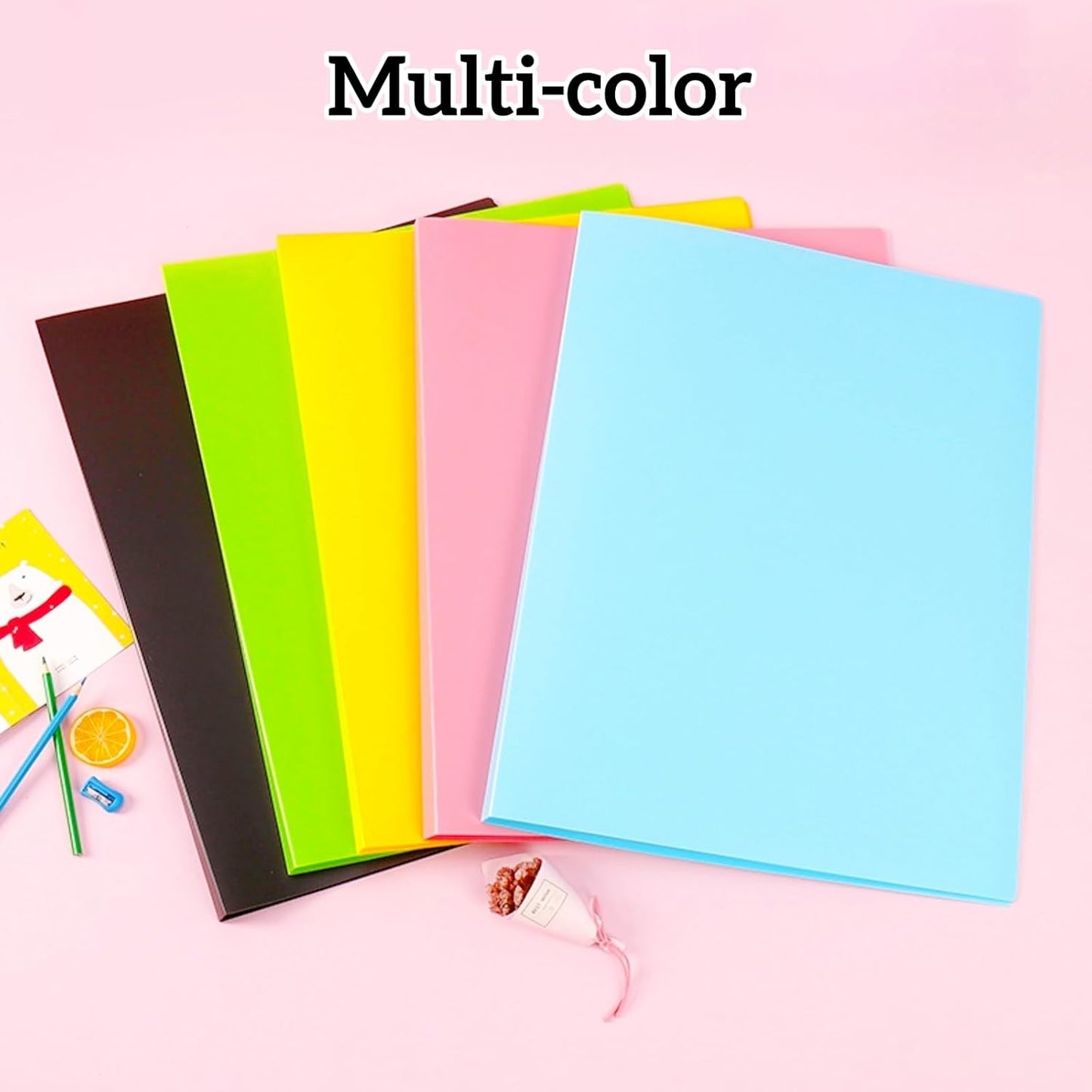 MOTEERLLU A2 Storage Book Suitable for 22x15 inches Diamond Paintings,Diamond Art Kit Storage Container with 30 Pocket Sleeves,Portfolio Folder for Artwork (White)