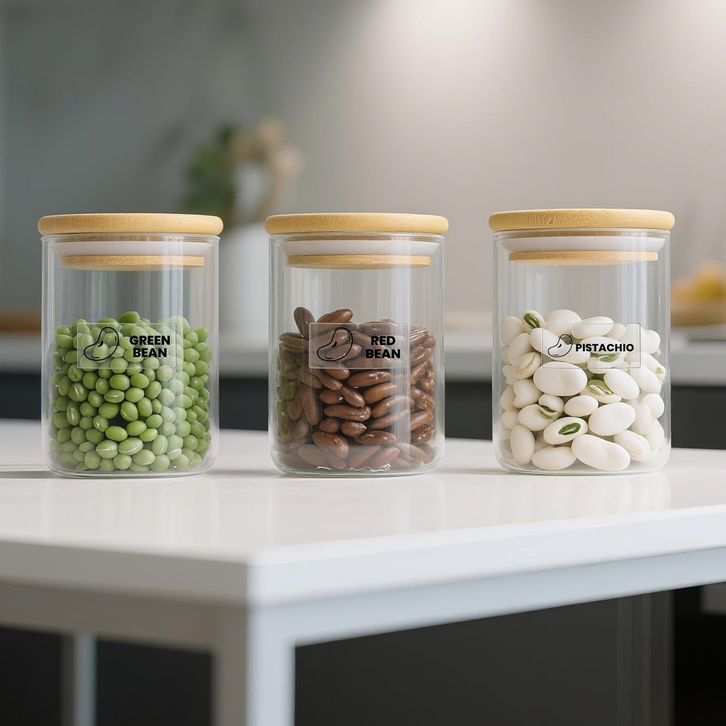 Transparent Thermal Labels 2 × 1 Inch Self Adhesive Printer Clear Stickers Vinyl Waterproof Roll Decals Rectangle Name Tag for Address Design DIY Logo Business 300 PCS