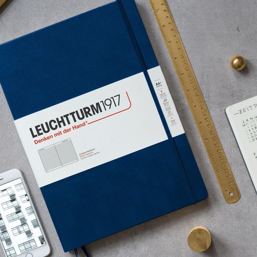 LEUCHTTURM1917 - Notebook Hardcover Medium A5-251 Numbered Pages for Writing and Journaling (Light Grey, Dotted)