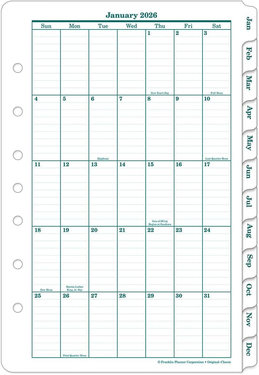 FranklinCovey - Original Weekly Ring-Bound Planner (Jan 2026 - Dec 2026, Classic)