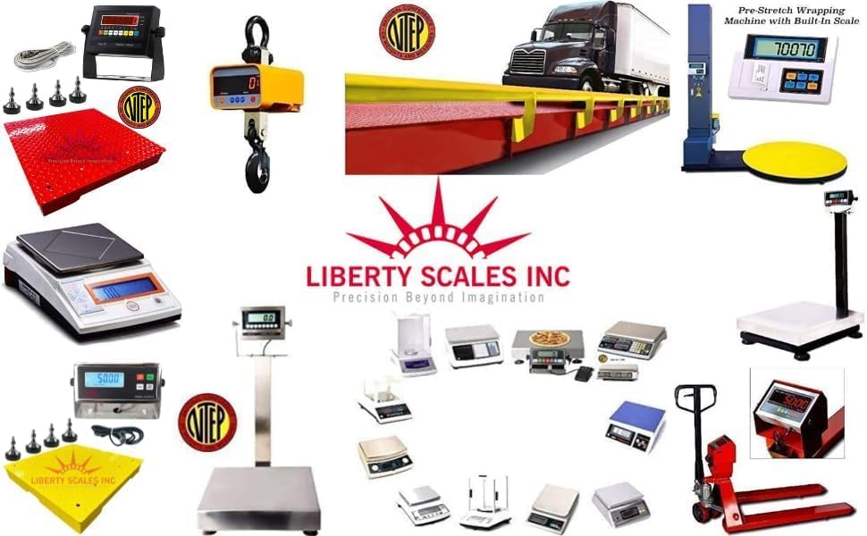 Liberty LS-800-4X5 NTEP Certified (Legal for Trade) Industrial Floor Scale | 48" x 60" | Capacity of 10,000 lbs x 2 lb + Yellow