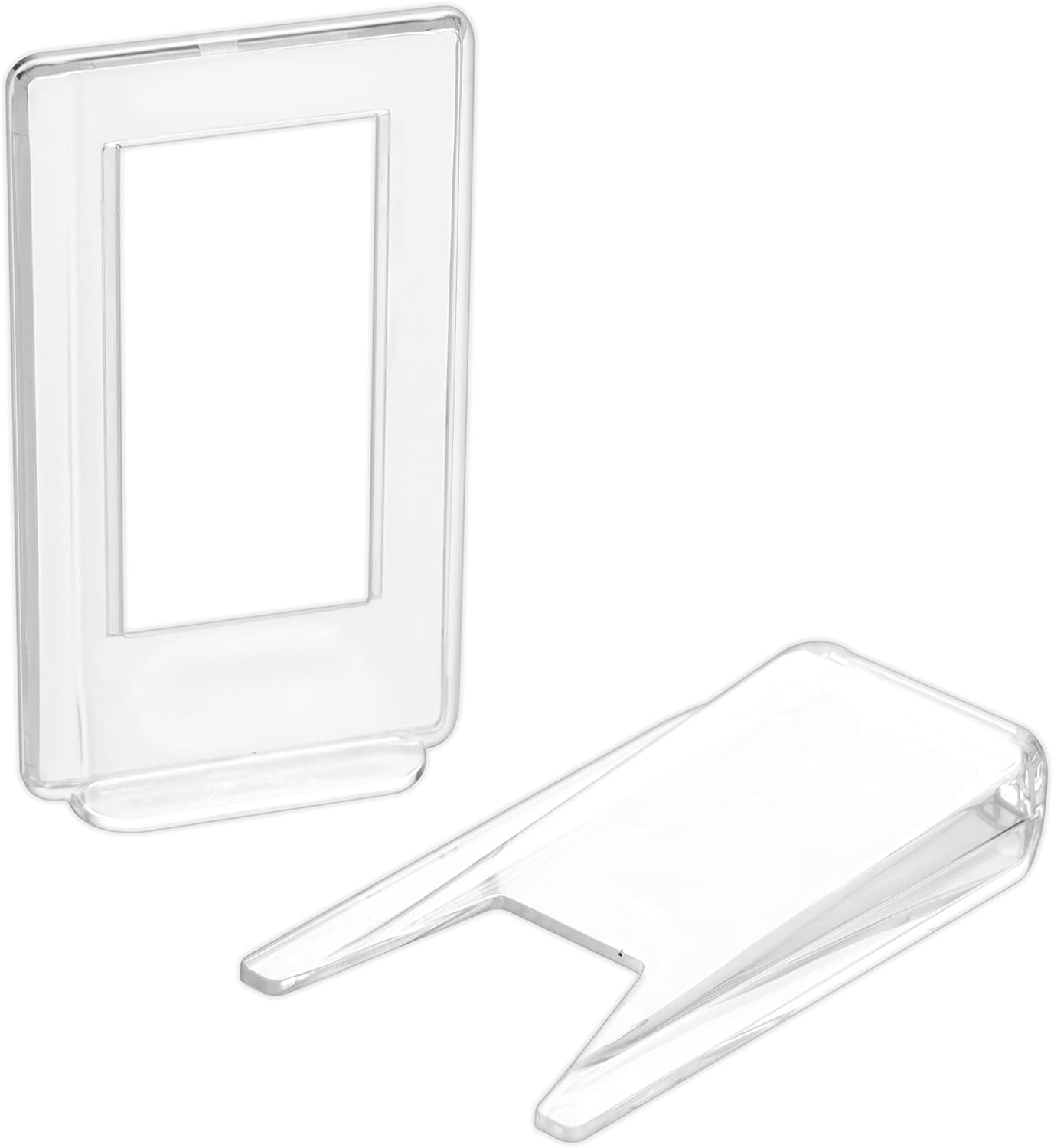 (10 Pack )Acrylic Book Stand for Display Adjustable Clear Display Holder Easel Collector Stand for Home Office Back to School Comic Album CD Magazine Postcard Artworks (4.2 x 4.3 x 2.35 Inch)