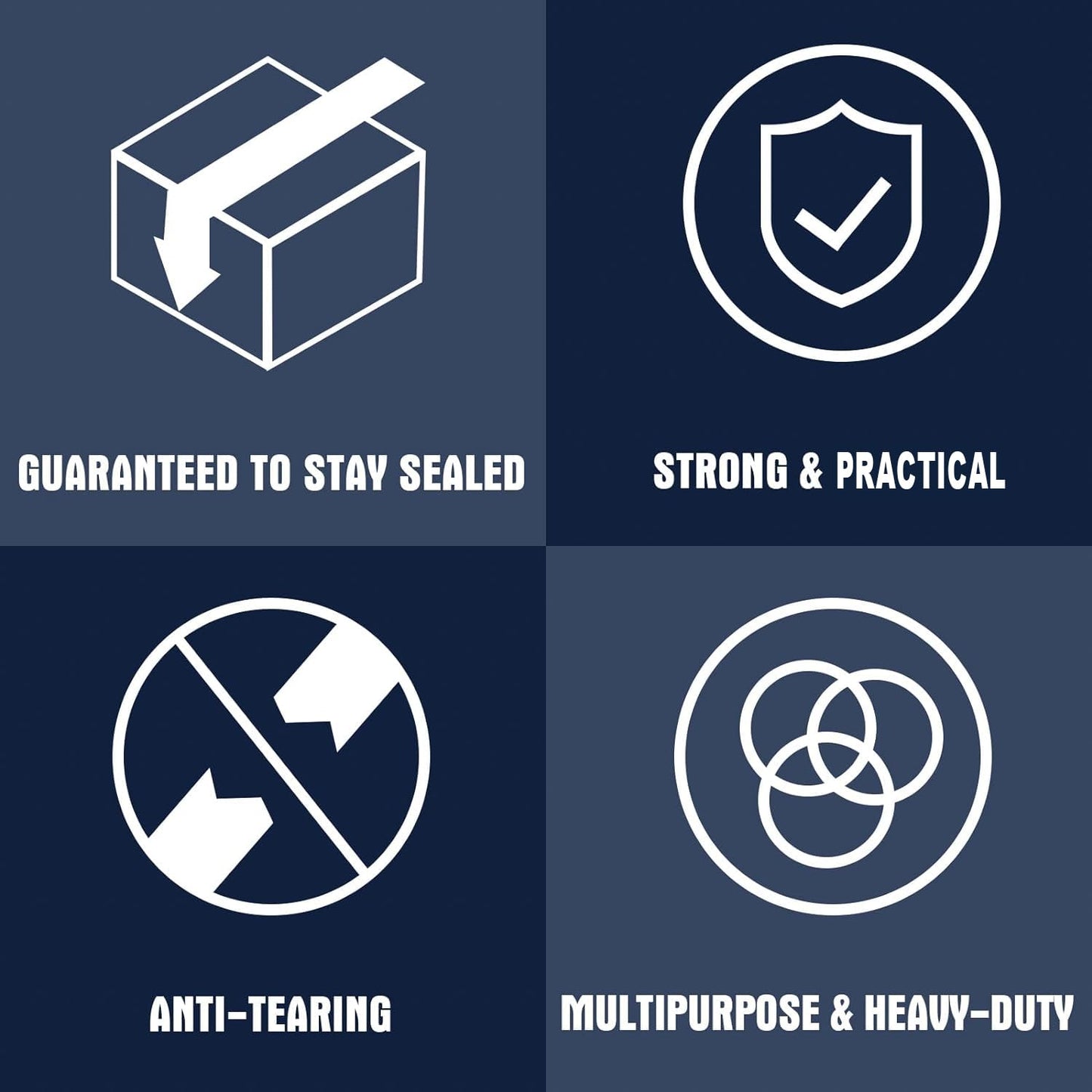 PANDRI Packing Tape, 12 Rolls Heavy Duty Clear Packaging Tape for Shipping Packaging Moving Sealing, 2 inches Wide, 65 Yards Per Roll, Total 780 Yards