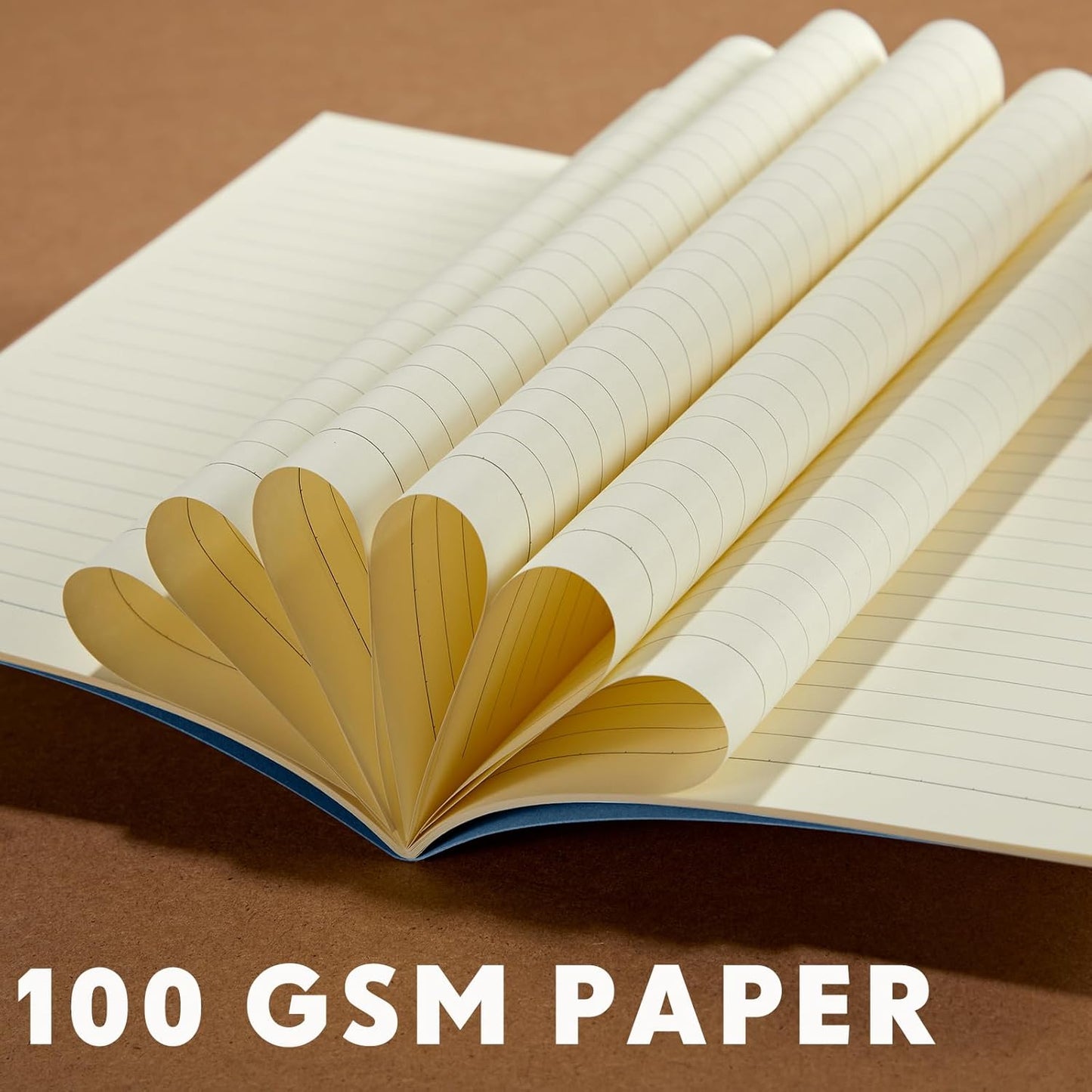 100 Pcs Kraft Notebook Journals 5.5 Inch x 8.3 Inch A5 Softcover Notebooks Bulk for Writing Sketch Office Notepad with 60 Pages 30 Sheets(Light Blue,Lined)