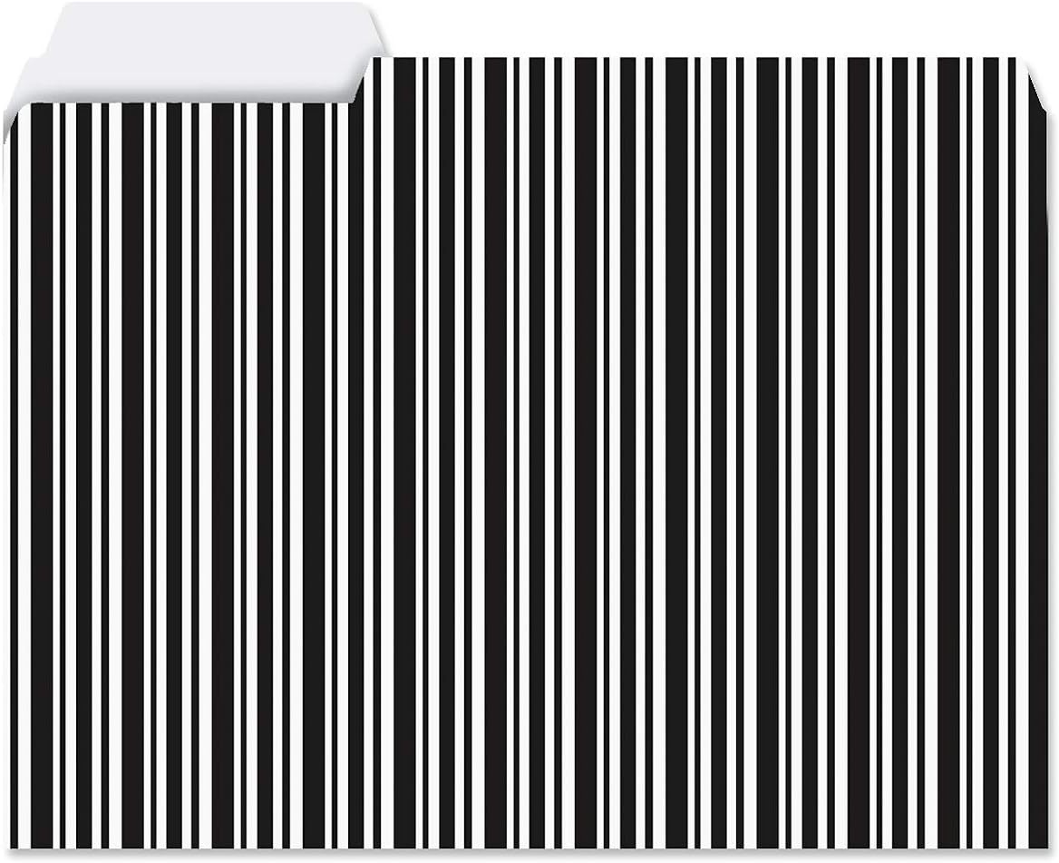 Current Elegant Black File Folders Value Pack - Bulk Set of 24, 6 Pretty Decorative Designs, 1/3 Cut Tabs, Heavy-Duty Paper Stock, Office Supplies for Home & Work, 9-½” x 11-¾” Letter Size