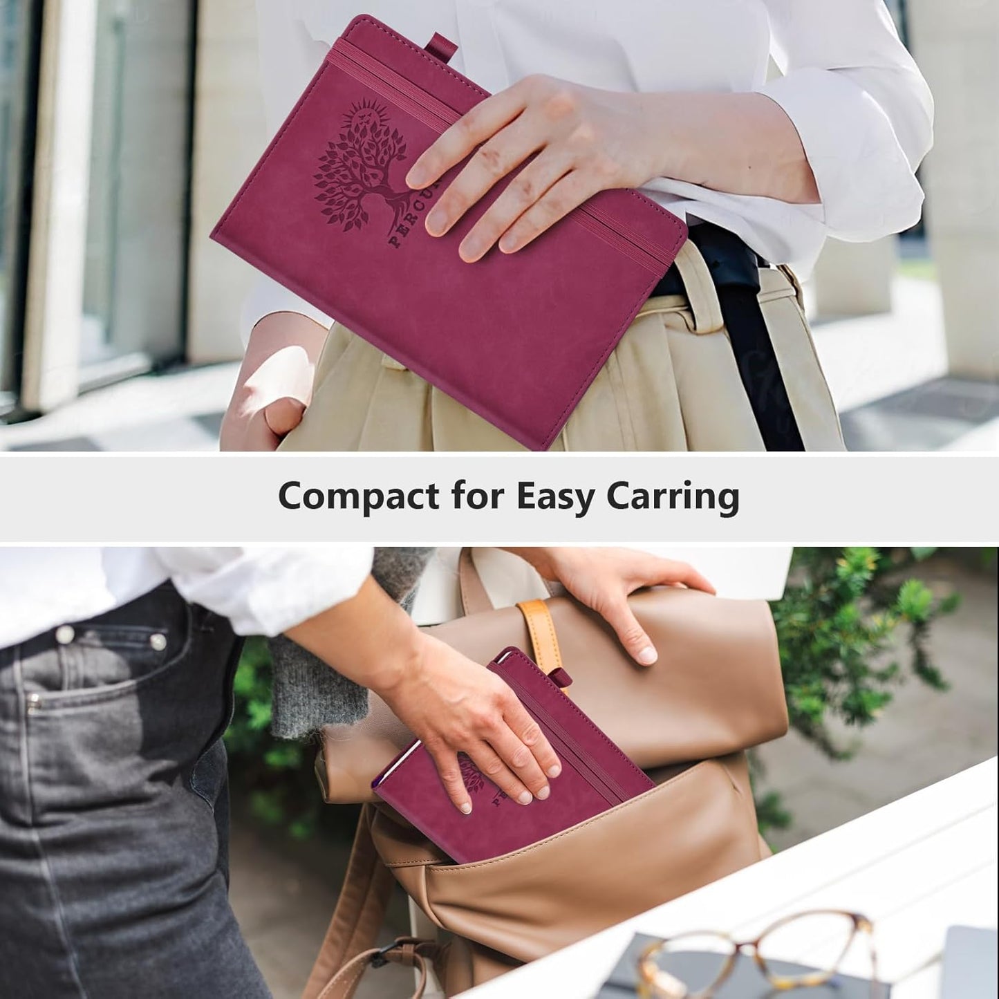 Blank Journal Ntebook for Men & Women, 160 Pages Blank Journals for Writing, Drawing,Sketch Book,5.9" x 8.5" Leather Sketchbook, Unlined Notebook for Work, School, Art - Burgundy