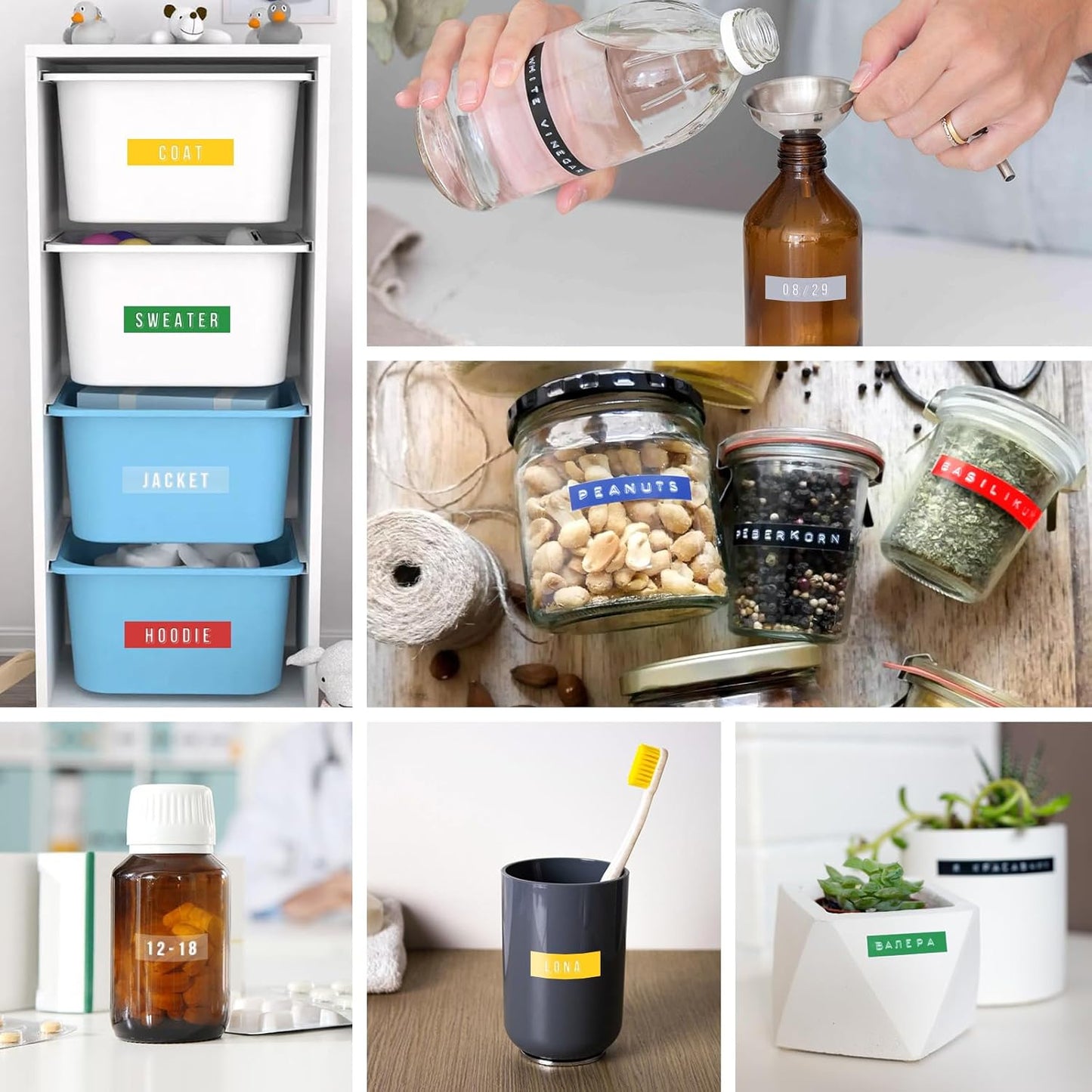 5PK 1/2 Embossing Label Tape Compatible for DYMO 521209 White on Black 3D Plastic Labels Used in Organizer Xpress Pro 1575 1595, Office Mate II 1540 154000, MoTEX E101 E404 Label Makers