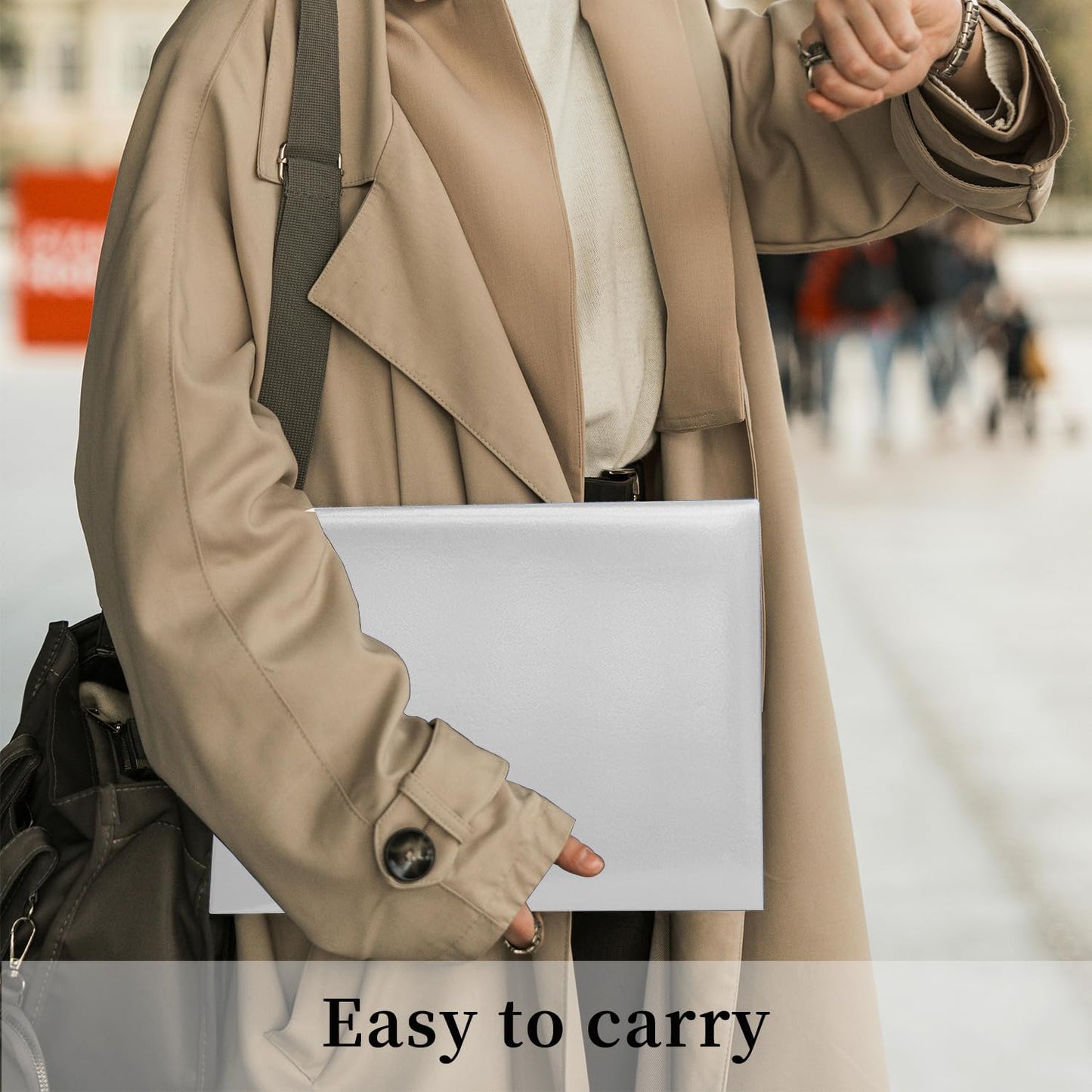 Diploma Cover 8.5x11 Inch, Graduation Certificate Holder - Elegant Faux Leather Folder for Graduation, Wedding Officiant,White-1 Pack