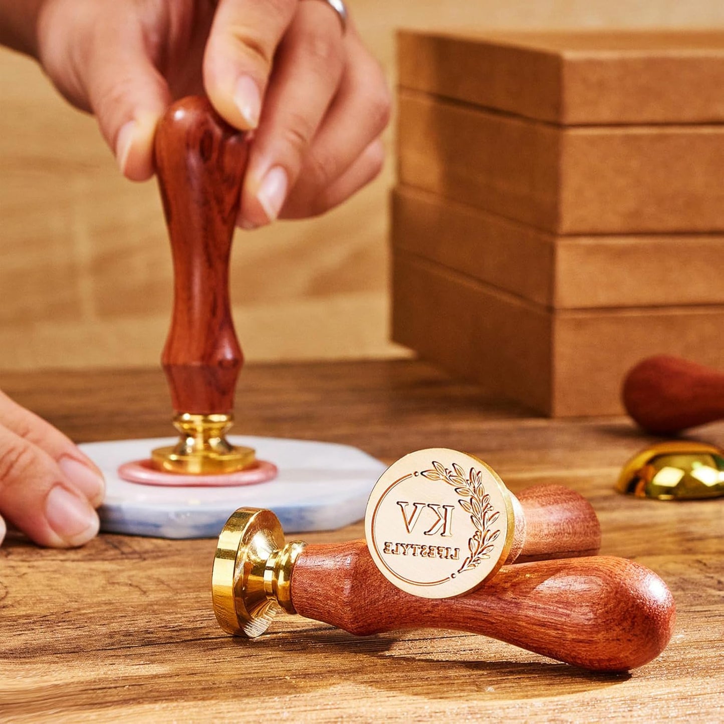 Custom Wax Seal, Personalized Sealing Wax Stamp with Your Picture Logo Design, Wedding Invitation Envelope Crafting Gift Wrap Card Wine Decoration, Handmade Lovers Gifts