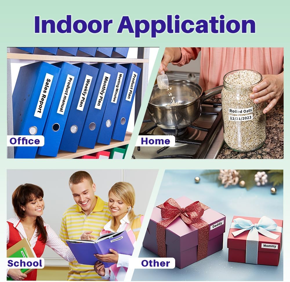 6X Replacement for M-k231s Brother Label Tape 12mm 0.47 M-K231s M Tape 12mm 0.47'' M231 MK231 M-231 White Work with Brother P Touch PT-65 PT-M95 PT-90 PT-70 PT-80 PT-70BM PT-45 Label Maker Refills