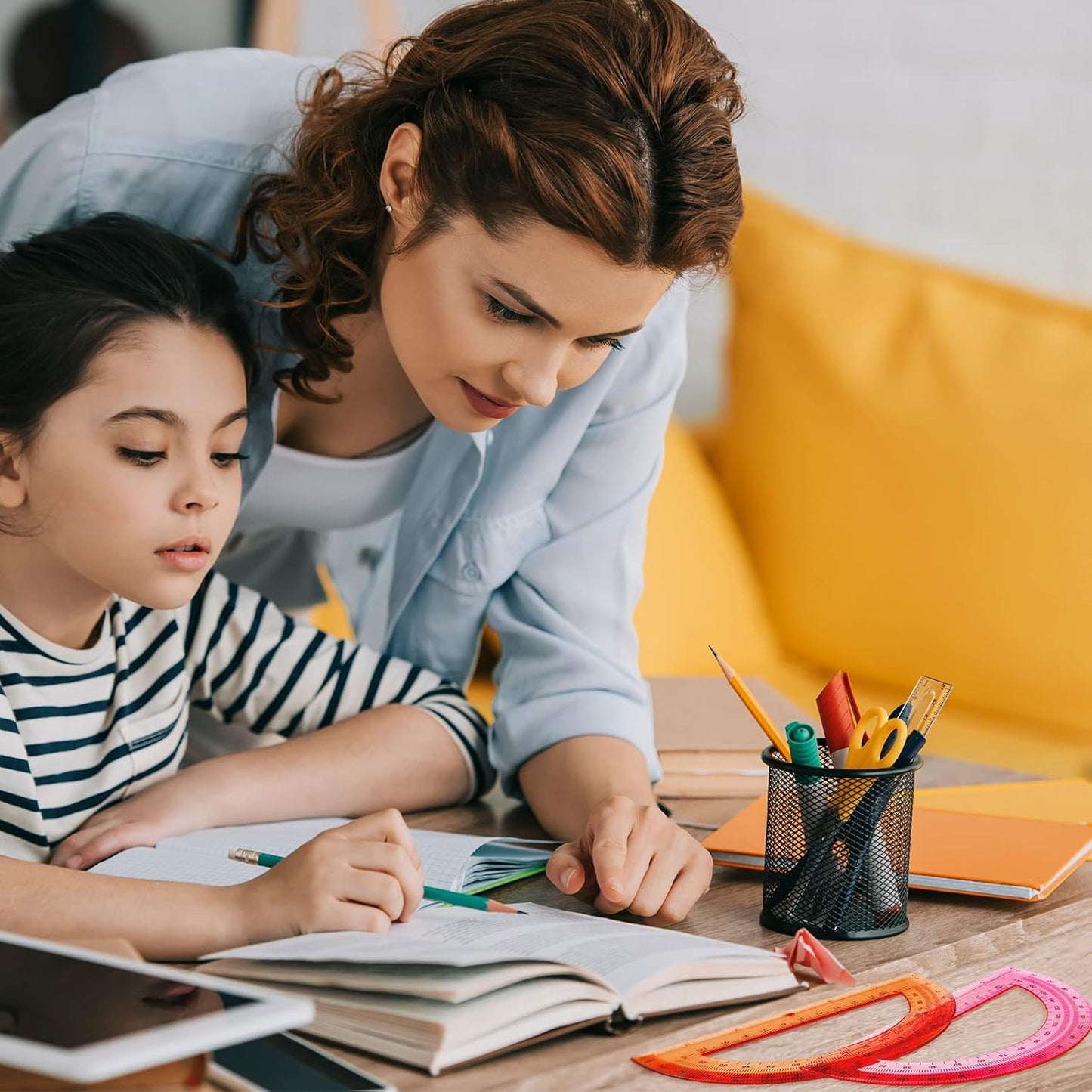 Zonon 36 Pieces Protractors Bulk Plastic 180 Degrees 6 Inch Translucent Protractors for Geometry, Angle Measurement, Students School Supplies