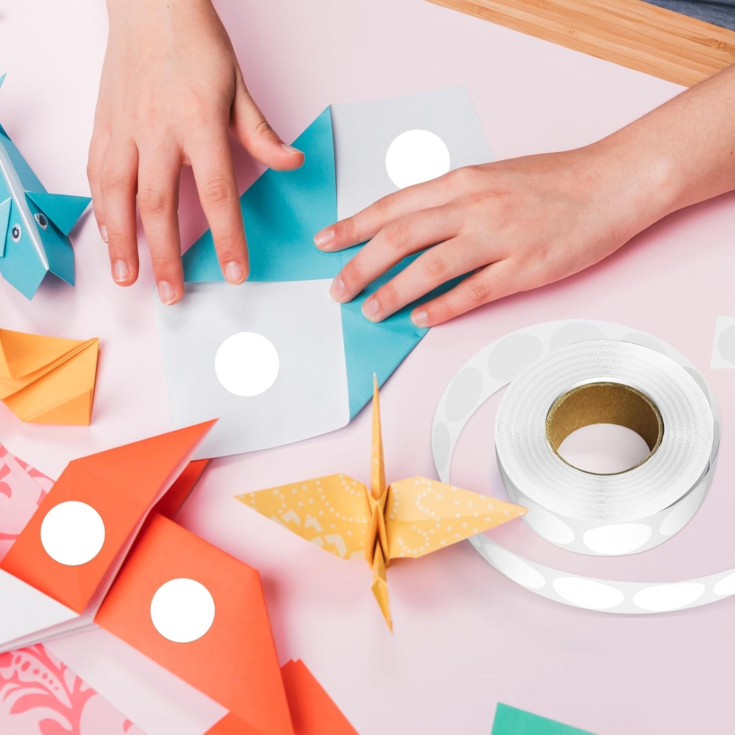 1 Inch Round Color Coding Labels, 1000 PCS Per Roll White Color Coded Dot Stickers, Round Color Dot Labels for Organizing, Filing, and Storage