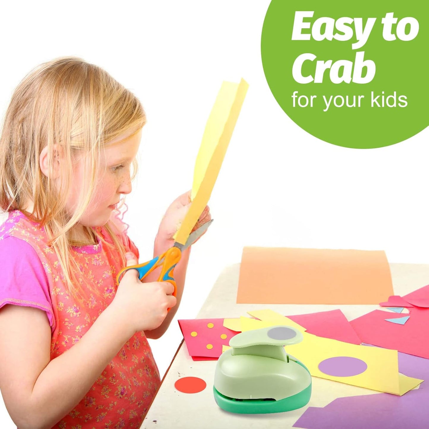 UCEC Craft Hole Punch, 2+1.5+1+5/8Inch Circle Punch, Circle Hole Punch, 4 Pcs Paper Punches for Crafting, Cardboard, Office Supplies, Back to School Supplies