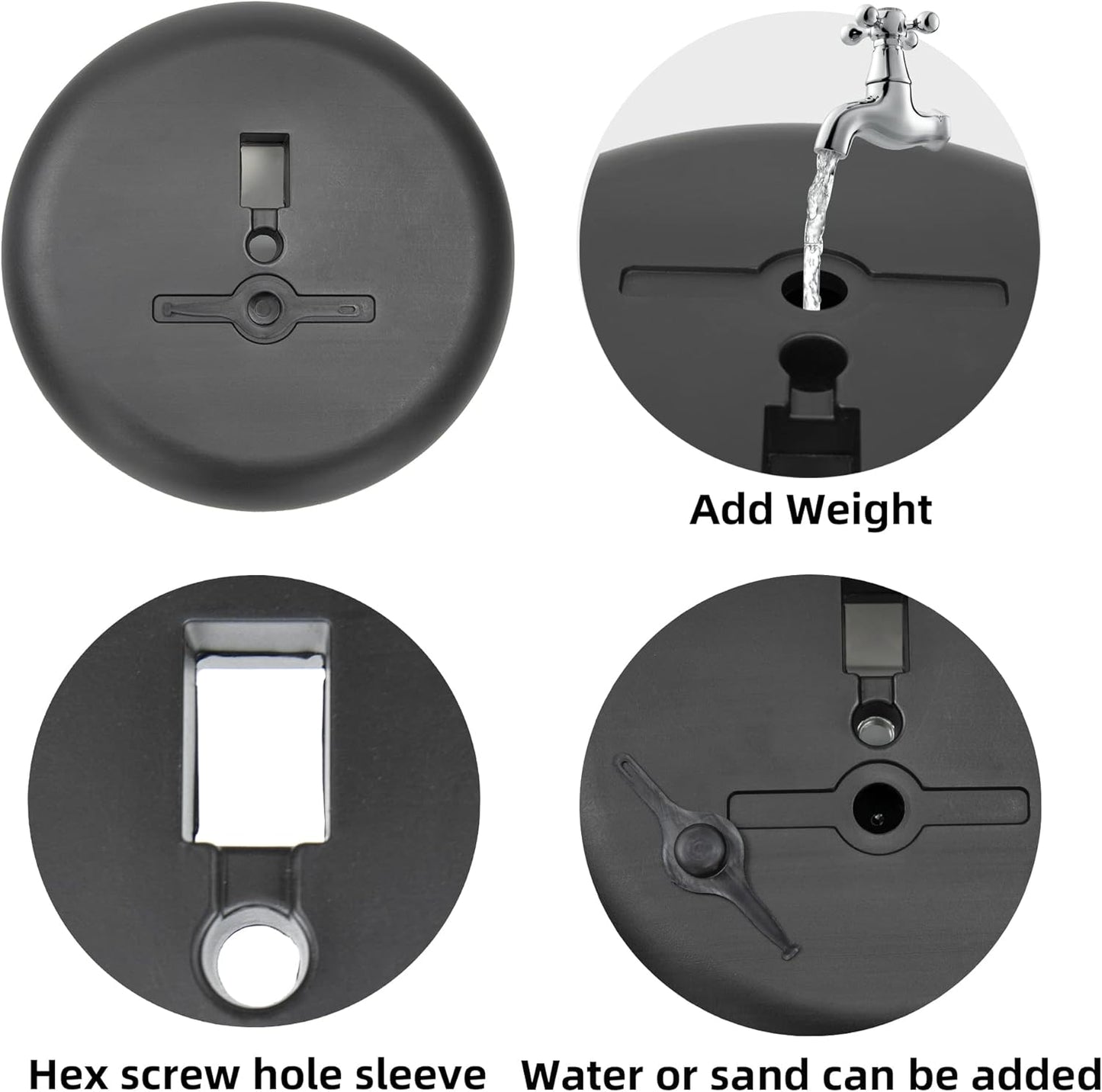 6Packs Pedestal Poster Sign Stand, Adjustable Aluminum Snap Open Frame Sign Holder Poster Stand 11x17 Inch for Vertical/Horizontal Display, Black