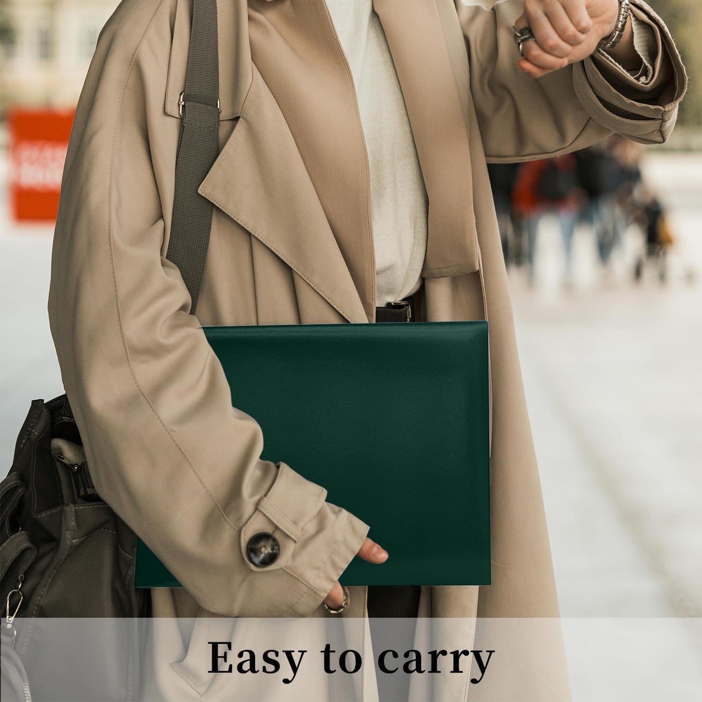 Certificate Holders 8.5"x11" Graduation Diploma Cover Document Leather Folders,Forest Green-5 Pack