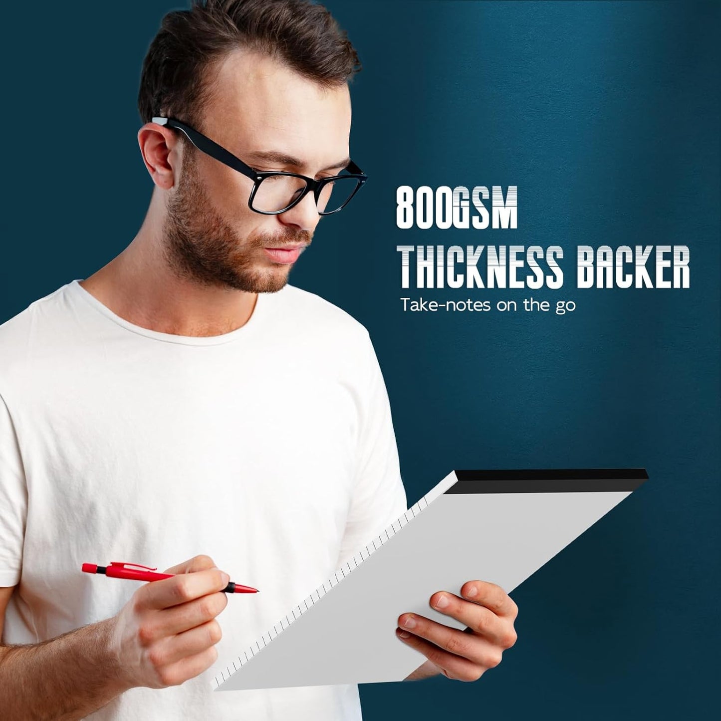 White Legal Note Pads 8.5''x 11'', 6 Pack Legal Paper Note Pads, Micro Perforated Wide Ruled Lined Writing Pads 30 Sheets/60 Pages for Home Office School Work Legal Notepads Double-Side Printed Per