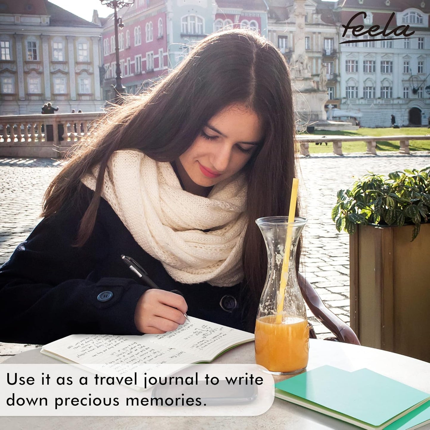 16 Pack Soft Cover Journal Bulk, Feela Lined Notebooks College Ruled for Work for Women Girl Writing, Blank Travel Journal Note Taking Notebook School Business Supplies, 8.2” x 5.5”, A5, Emerald