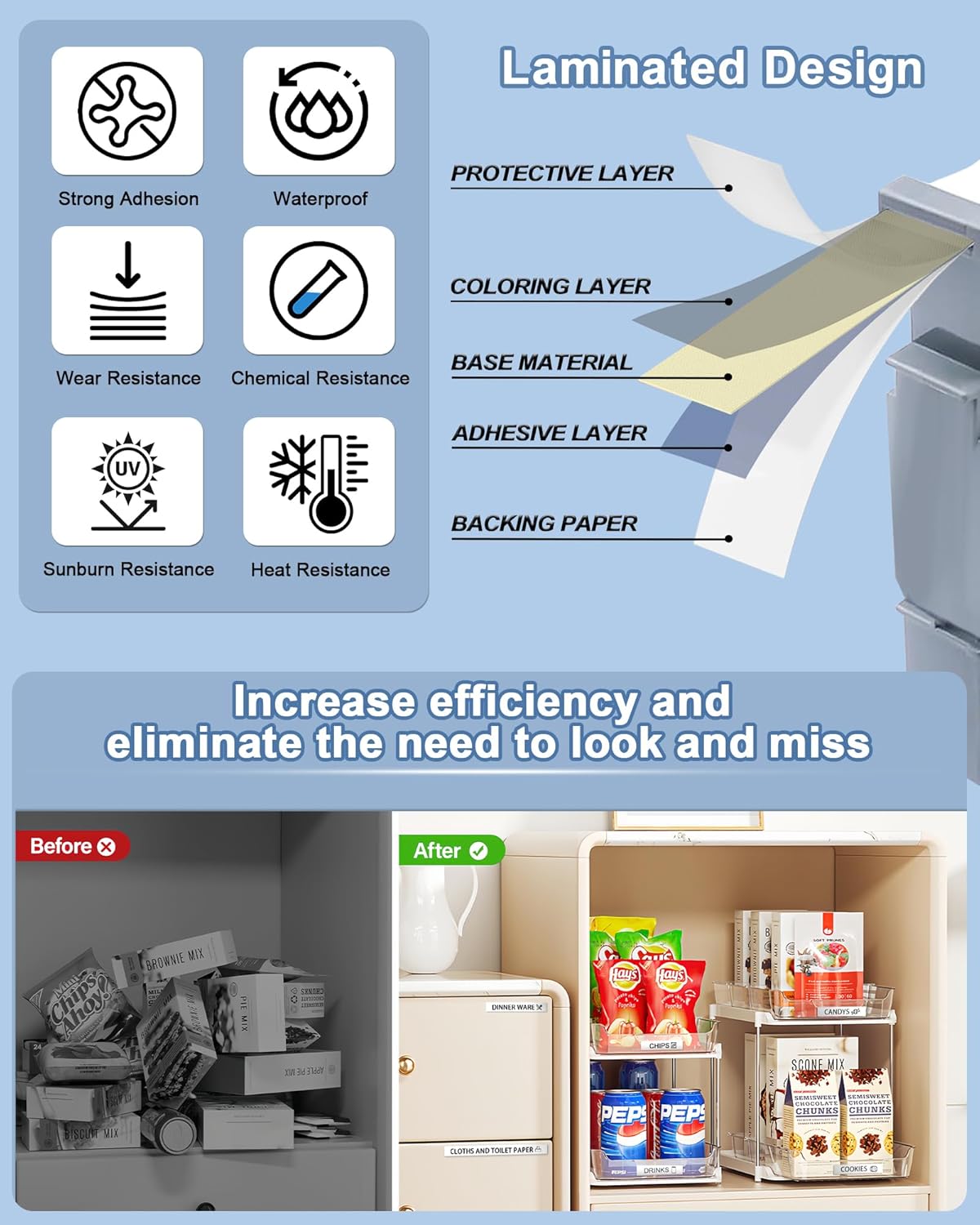 TITBIT 12mm Label Maker Tape Refill Compatible with Brother P Touch Label Tape TZe TZ Tape 0.47 Laminated 1/2" Black on White TZe-231 TZE231 for PTD210 PTD220 PTH110 PTE110 PTD410 PTP710BT, 2-Pack