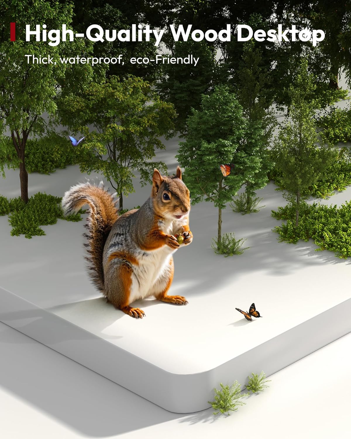 SANODESK Electric Standing Desk 60 x 24 Inches Whole-Piece Desktop Height Adjustable Stand Up Desk w/6-Button Controller Ergonomic Computer Desk for Home Office, Black Frame + White Tabletop