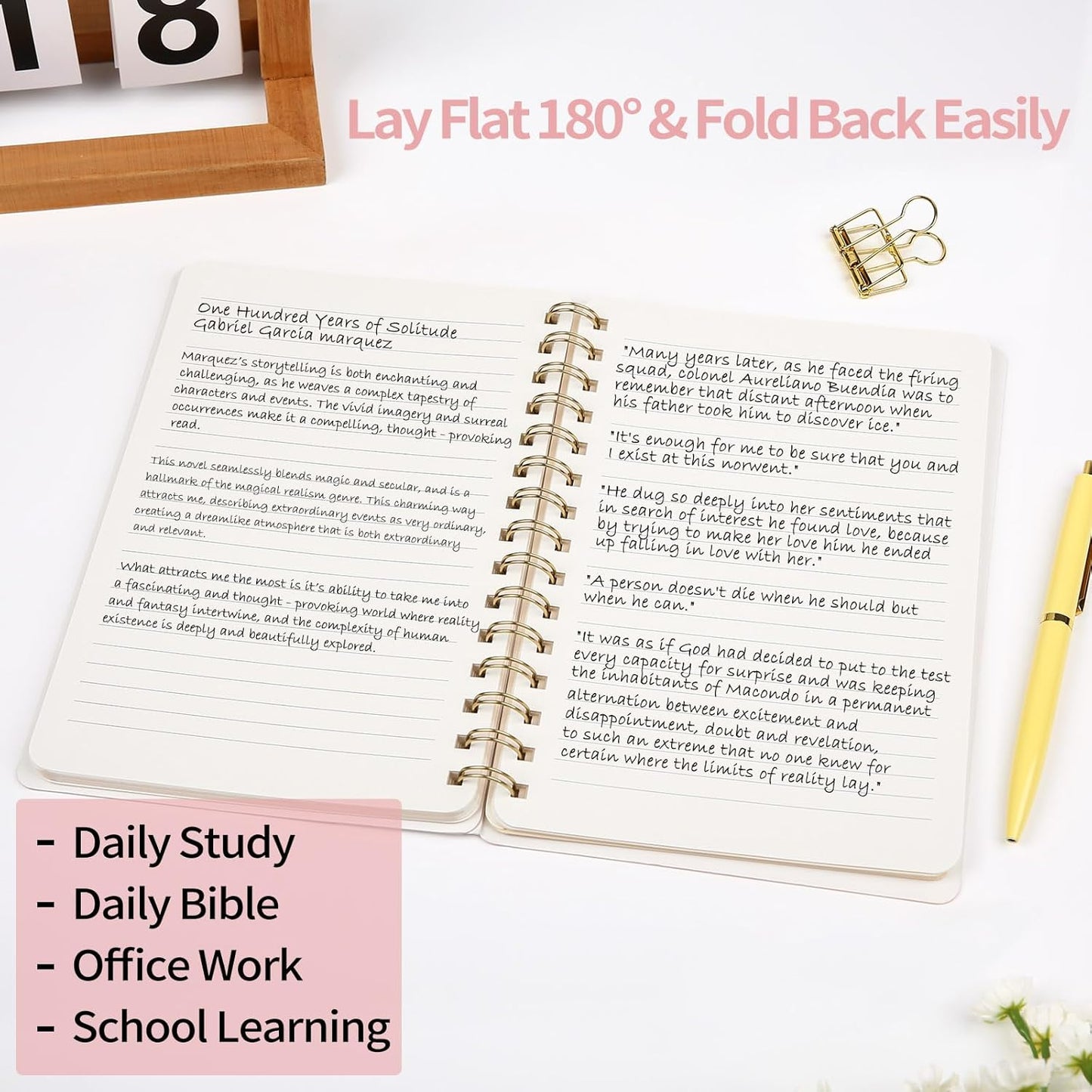 Lined Spiral Notebook College Ruled A5 Journal Book for Note Taking, 160 Pages Writing Journal for Office and Home School Supplies 5.75x8.125 inch (3pack-Reefblue/Green/Brown)