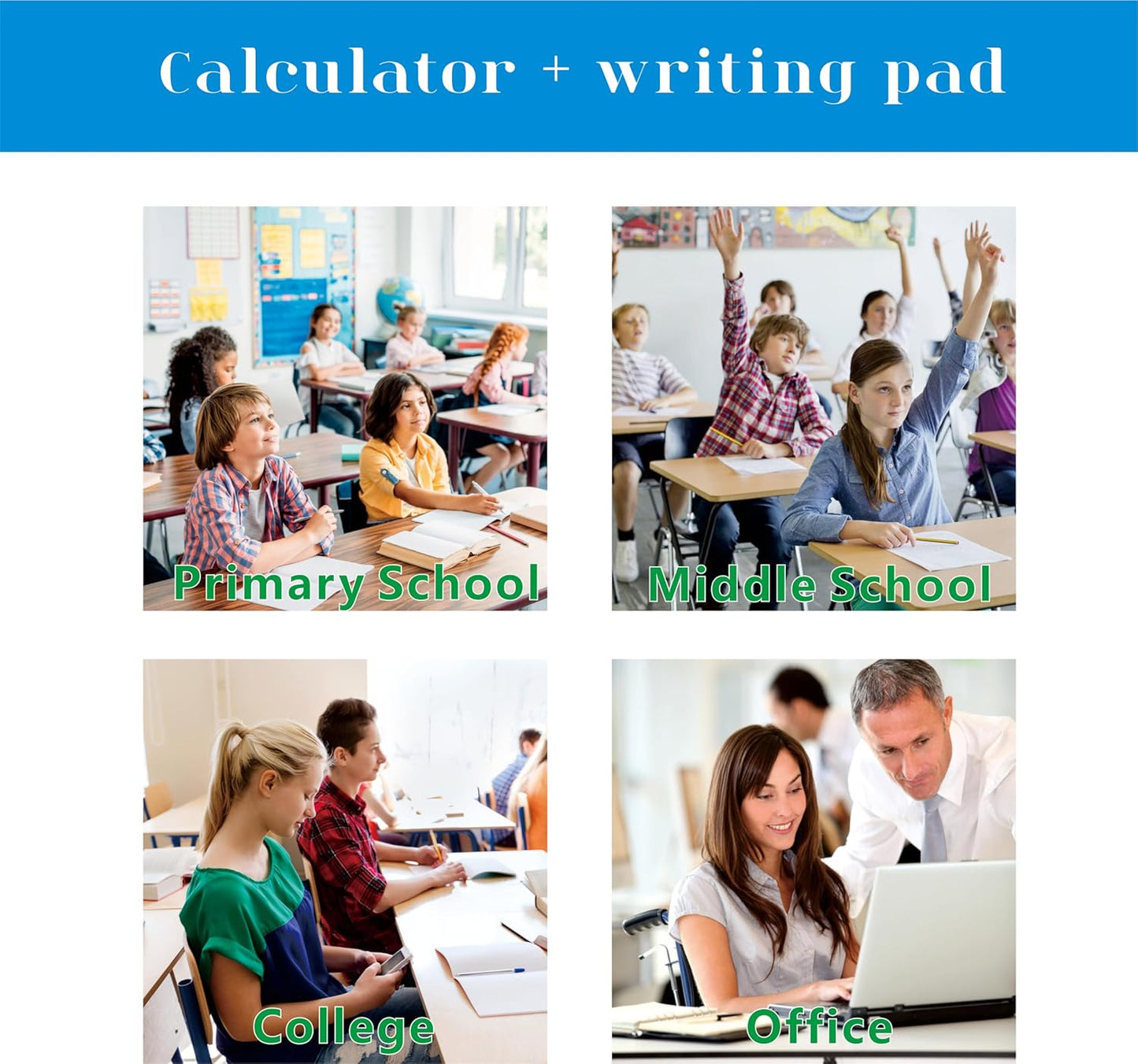 Scientific Calculators for College Students, IPepul Pink Desktop Math Solar Calculator with Notepad,991EX Type-C Rechargeable 552 Functions, School Supplies for Middle High School and Students(Pink)