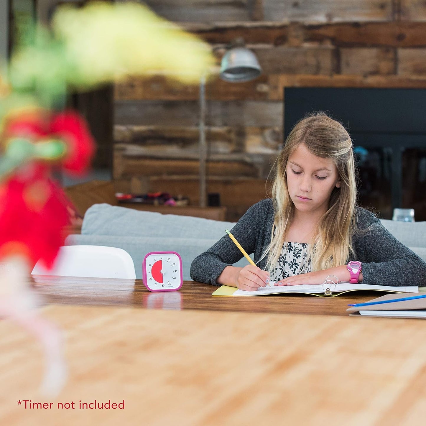 TIME TIMER Soft Silicone Removable Cover - Compatible with MOD Visual Timer - for Classroom Learning, Elementary Teachers Desk Clock, Homeschool Study Tool and Office Meetings (Berry)