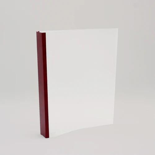 Thermal Binding Clear Covers with Steel Spine –for Thermal Binding Machines – Formerly Unibind – Used in Real Estate, Education and Various Businesses (Bordo, 60 Sheets Max - 88/Boxes)