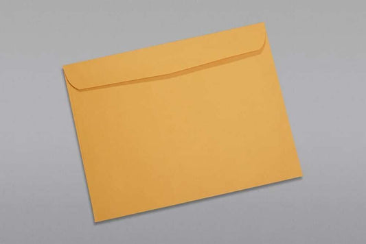 Limited Papers (TM) Booklet Envelopes, (Open Side) Brown Kraft, Gummed Seal, 28 Pound, Heavyweight, For Mailing And More. (500, 10 x 15)