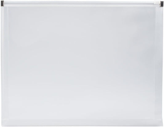 JAM PAPER Plastic Envelopes with Zip Closure - Letter Booklet - 9 3/4 x 13 - Clear - 3/Pack