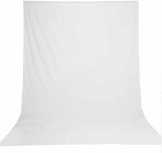6X9 ft Photo Backdrop White Backdrop for Photoshoot, Non-Reflective Soft White Backdrop for Home Studio, Baby Photography, YouTube Content & Live Streaming（only 1x Background）