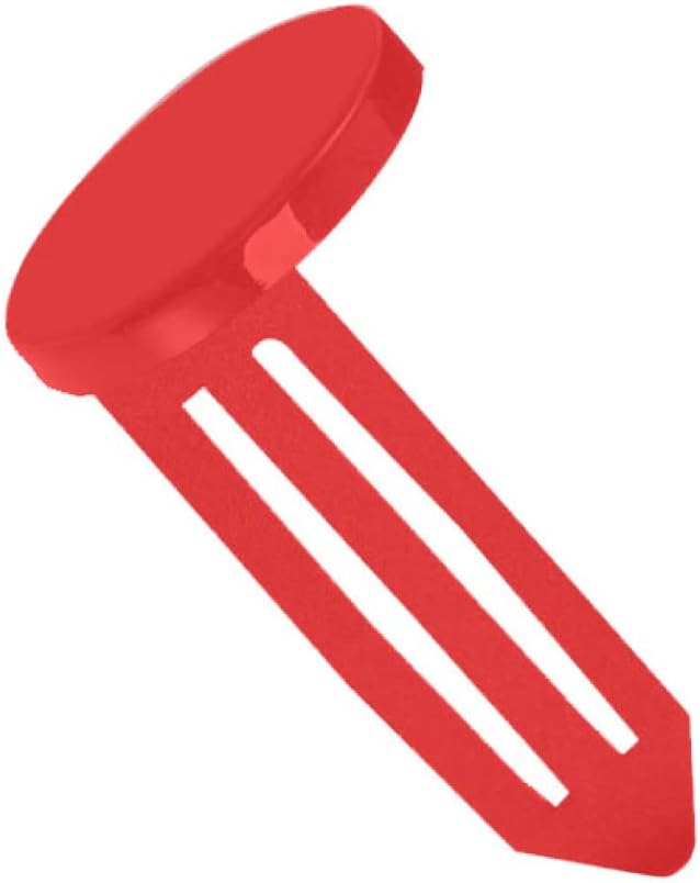 BankSupplies Keyhole Signals - Red Officially Sealed by Court or Bank Order Signal - Box of 25 - Non-Chip - Reusable & Long-Lasting - At-a-Glance Organization - Color Coded Plugs