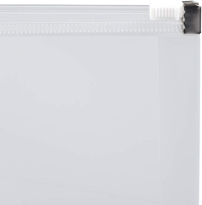JAM PAPER Plastic Envelopes with Zip Closure - Letter Booklet - 9 3/4 x 13 - Clear - 12/Pack