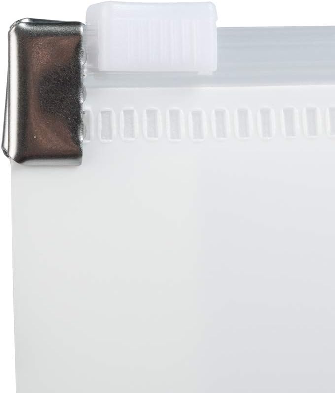 JAM PAPER Plastic Envelopes with Zip Closure - Letter Booklet - 9 3/4 x 13 - White - 12/Pack
