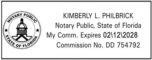 Florida Rectangular Notary Stamp | Official State Notary Stamp | Official Seals | Meets State Specifications (Florida, Rectangular Stamp)