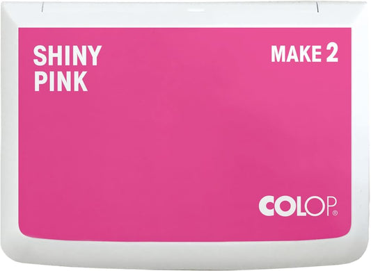 COLOP Make Series, Ink Stamp Pads, with Non-Toxic Premium Ink, Water-Based Acid-Free (Shiny Pink, Make 2-2-3/4" x 4-1/4")