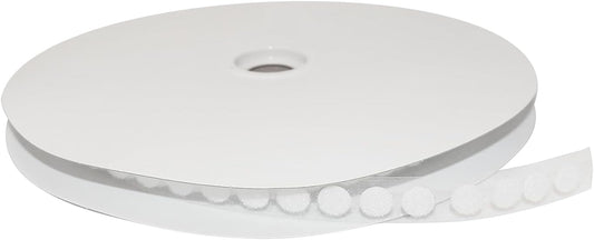 1/2-inch Diameter Hook and Loop Self-Adhesive Dots, 1440 per roll/Loop-Side Only (White)