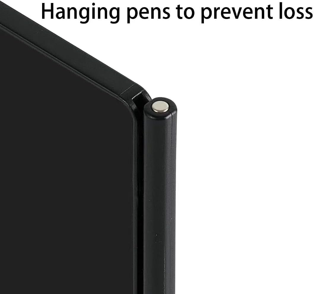 Mini LCD Writing Tablet Updated, 6.5in Erasable Reusable Electronic Drawing Pads, Electronic scratchpad, Hanging pens (Black)