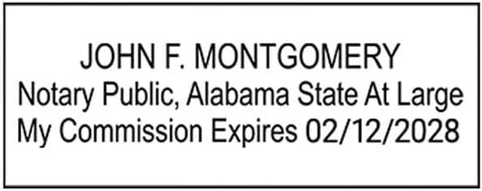 Alabama Rectangular Notary Stamp | Official State Notary Stamp | Official Seals | Meets State Specifications (Alabama, Rectangular Stamp)
