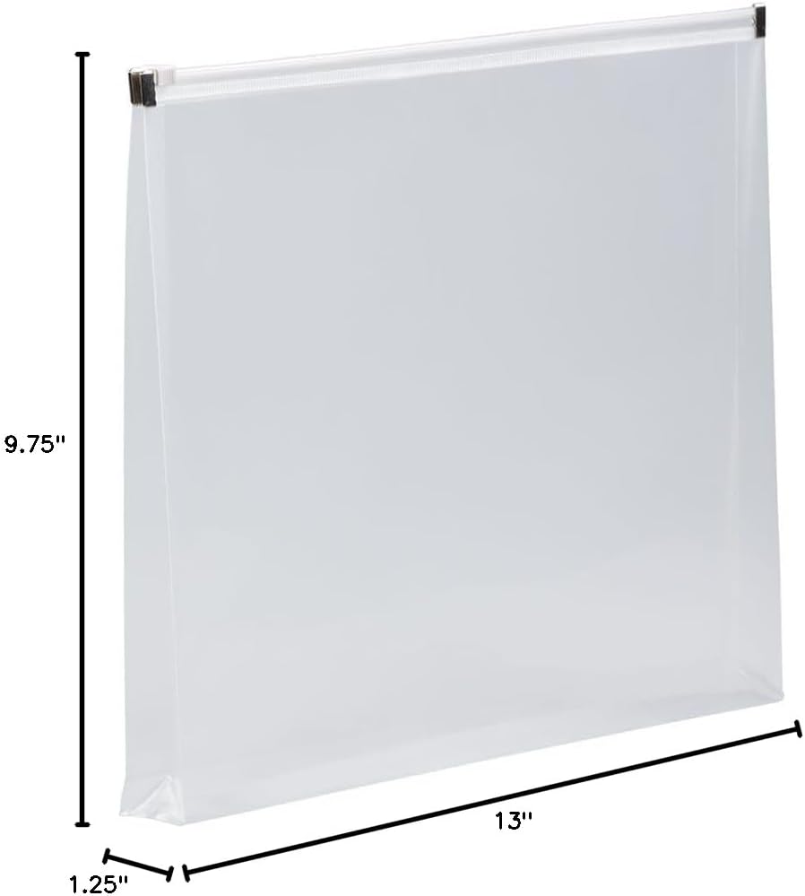 JAM PAPER Plastic Envelopes with Zip Closure - Letter Booklet - 9 3/4 x 13 - Clear - 3/Pack