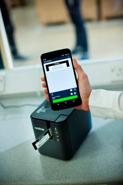 Brother PT-P900WC High-Resolution Industrial Desktop Label Printer with Wi-Fi®, Black, Large