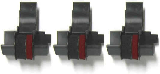 (3 Pack) COMPUMATIC Compatible/Replacement Calculator Ink Roller, Black/Red IR-40T, for Casio HR-300RC HR-200RC HR-170RC HR-150RC HR-100RC HR-100TM HR-150TM and More