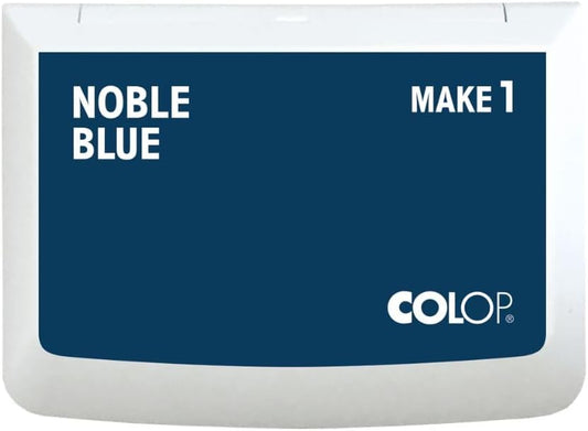COLOP Make Series, Ink Stamp Pads, with Non-Toxic Premium Ink, Water-Based Acid-Free (Noble Blue, Make 1-1-15/16" x 3-1/2")
