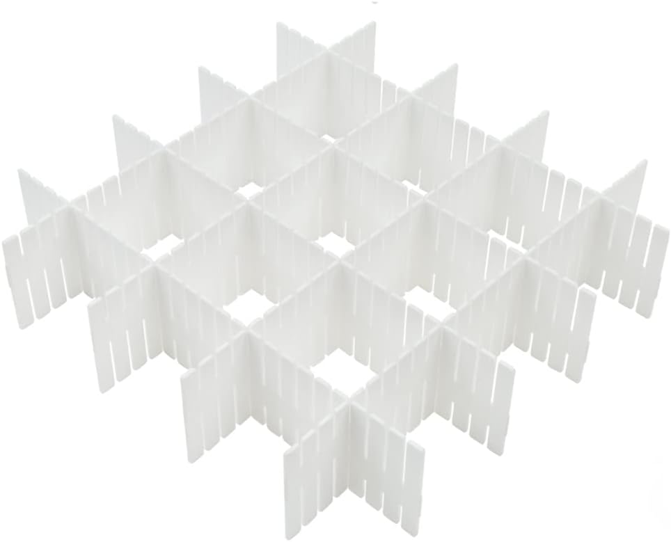 8Pcs Drawer Dividers, Adjustable Drawer Organizer for Socks, Underwear, Makeup, Can Help Tidy Kitchen, Bedroom, Dresser White