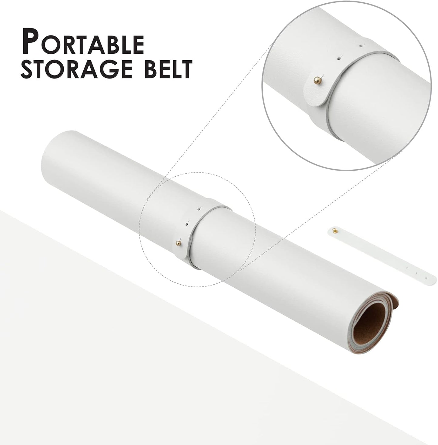 Cork Desk Mat - Dual-Sided Desk Pad for Office and Home - Desk Organization and Accessories - Ideal for Large Mouse Pad and Desk Mats on Top of Desks(White,80cmx 40cm)