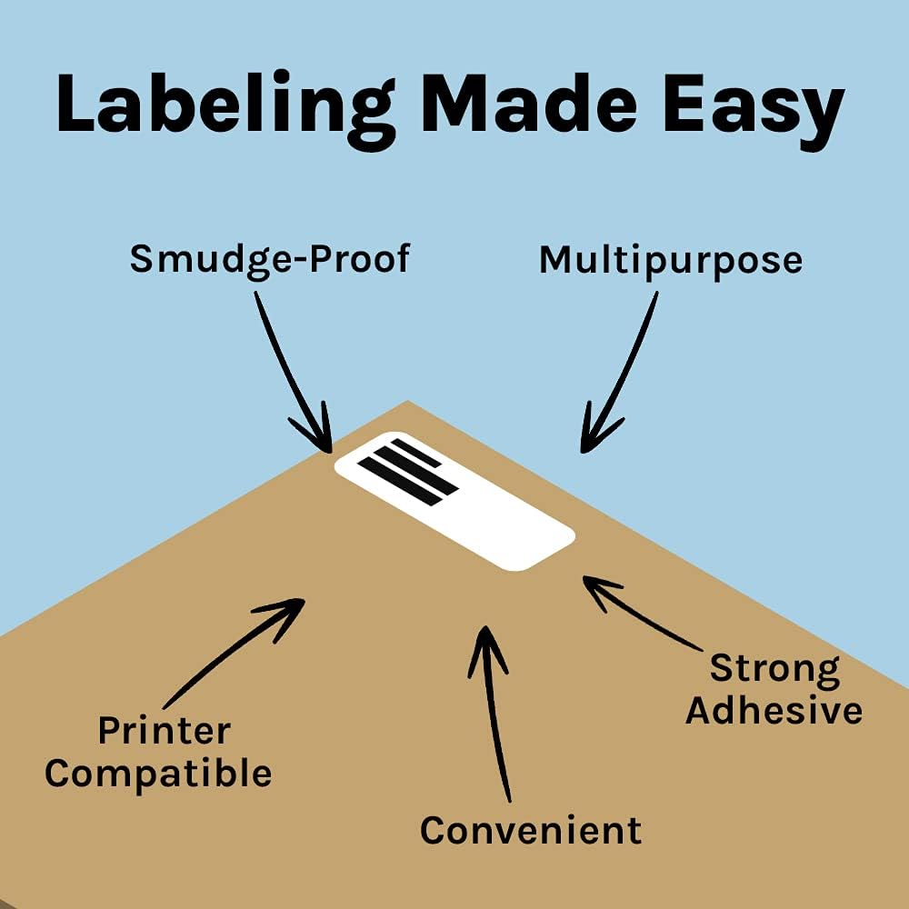 Premium Label Supply White Address Sticker Labels – 2.625" x 1" – Laser/Inkjet Compatible – (30 per Sheet), 25 Sheets - 750 Total Adhesive FBA Labels