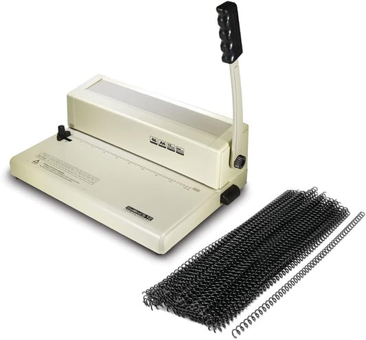 PPE S12 Coil Binding Machine Spiral Coil Binding Machine Manual Round Hole Punch 4 to 1 Pitch 12 Sheet Punch Capacity