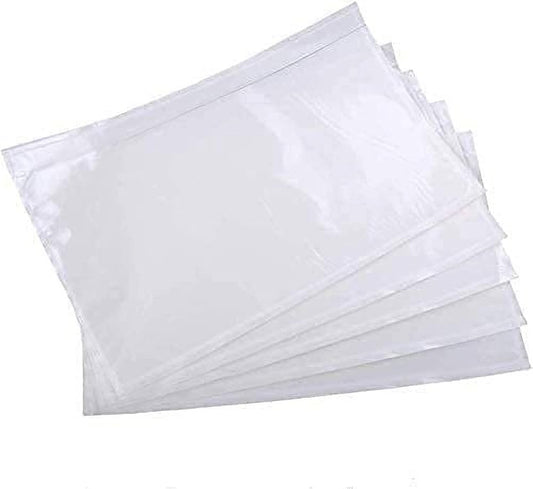 RyhamPaper Packing List Envelopes, Clear 7.5" x 5.5" Self Adhesive Shipping Labels Envelope Pouches (100 PCS)